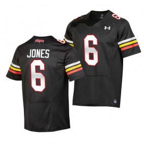 Maryland Terrapins Jeshaun Jones College Football Jersey #6 Black 2023 Replica Uniform