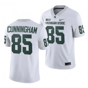 Michigan State Spartans B.J. Cunningham College Football Jersey #85 White 2023 Game Uniform