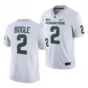 Michigan State Spartans Khris Bogle College Football Jersey #2 White 2023 Game Uniform