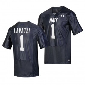 Tai Lavatai Navy Midshipmen Silent Service #1 Jersey Men's Navy 2023 Replica Football Uniform