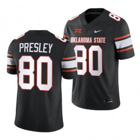 Oklahoma State Cowboys #80 Brennan Presley 2023 College Football Black Game Jersey Men's