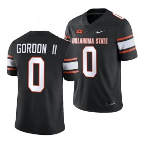 Oklahoma State Cowboys #0 Ollie Gordon II 2023 College Football Black Game Jersey Men's