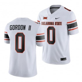 Oklahoma State Cowboys Ollie Gordon II College Football Jersey #0 White 2023 Game Uniform