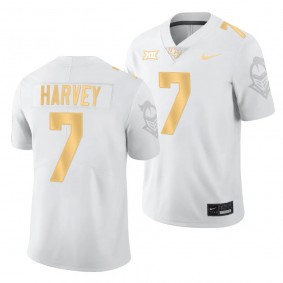 UCF Knights Light Mode RJ Harvey #7 White Golden Men's College Football Jersey