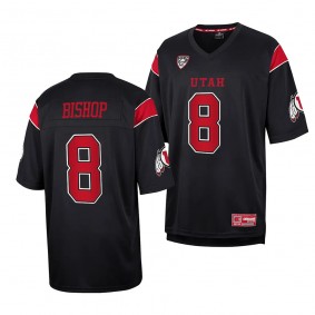 Utah Utes Cole Bishop Replica Football Jersey #8 Black 2023 Throwback Uniform