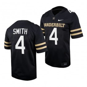 Vanderbilt Commodores Patrick Smith Home Football Jersey #4 Black 2023 Replica Uniform