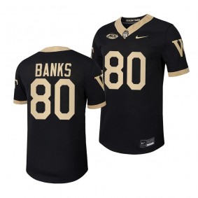 Jahmal Banks Wake Forest Demon Deacons Home Football #80 Jersey Men's Black 2023 Replica Uniform