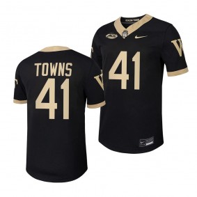 Will Towns Wake Forest Demon Deacons Home Football #41 Jersey Men's Black 2023 Replica Uniform