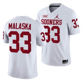 Jocelyn Malaska Oklahoma Sooners #33 White Jersey 2024 College Football Men's Game Uniform