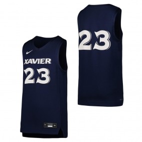 #23 Xavier Musketeers Nike Youth Icon Replica Basketball Jersey Navy