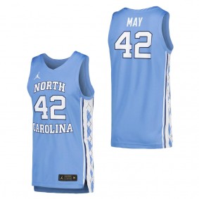 #42 North Carolina Tar Heels Jordan Brand Replica Basketball Player Jersey Carolina Blue