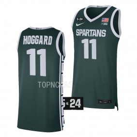 A.J. Hoggard #11 Michigan State Spartans Limited Basketball Jersey Green