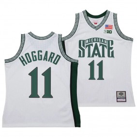 A.J. Hoggard #11 Michigan State Spartans 125th Basketball Anniversary 1999 Throwback Fashion Jersey White