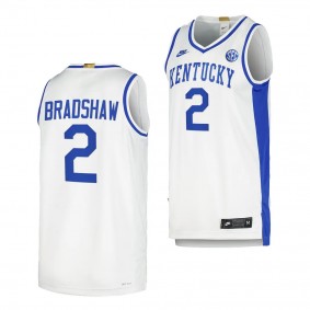 Kentucky Wildcats Aaron Bradshaw Limited Retro Basketball uniform White #2 Jersey 2023-24