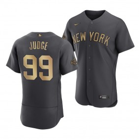 2022 MLB All-Star Game Aaron Judge New York Yankees #99 Charcoal Authentic Jersey Men's