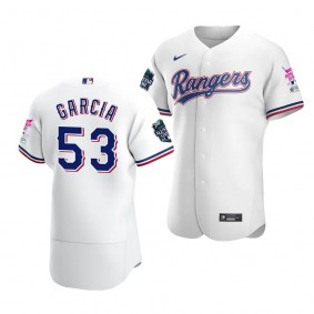 2023 MLB Home Run Derby Adolis Garcia Texas Rangers Authentic White Jersey Men #53