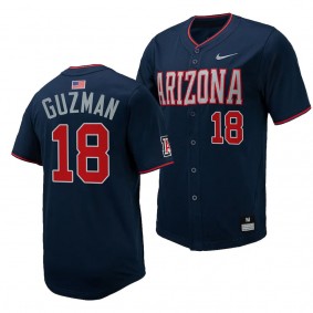 Adonys Guzman Arizona Wildcats #18 Replica Baseball Navy Full-Button Jersey