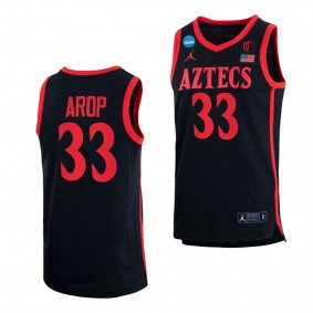 Aguek Arop Black 2023 NCAA March Madness San Diego State Aztecsmens Basketball Jersey