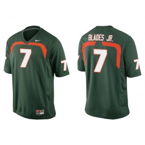 Al Blades Jr. Miami Hurricanes Nike Game College Football Jersey Green