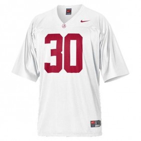 Male Alabama Crimson Tide #30 Dont'a Hightower White Football Jersey