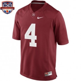 Male Alabama Crimson Tide #4 T.J. Yeldon Red Football Jersey