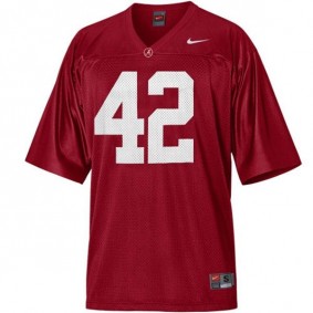 Male Alabama Crimson Tide #42 Eddie Lacy Red Football Jersey