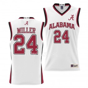 Brandon Miller Alabama Crimson Tide White College Basketball Youth Jersey