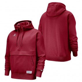 Alabama Crimson Tide Nike Club Half-Zip Hoodie Crimson