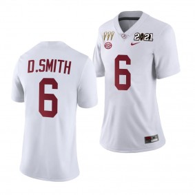 DeVonta Smith Alabama Crimson Tide 3X CFP National Championship Women's Jersey White Limited