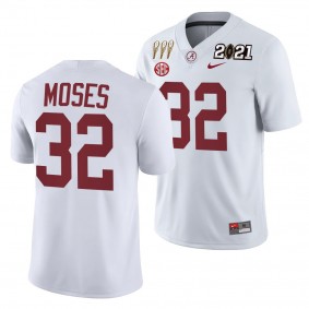 Dylan Moses Alabama Crimson Tide 3X CFP National Championship Jersey White Winner