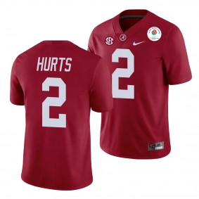 Alabama Crimson Tide Jalen Hurts 2021 Rose Bowl Crimson College Football Jersey