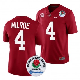 Alabama Crimson Tide 2024 Rose Bowl Jalen Milroe #4 Crimson Men's College Football Playoff Jersey