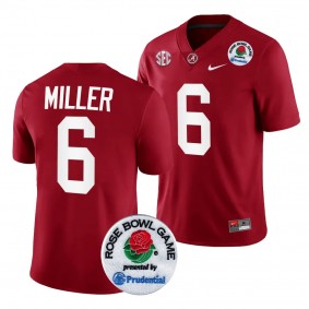 Alabama Crimson Tide 2024 Rose Bowl Jam Miller #6 Crimson Men's College Football Playoff Jersey