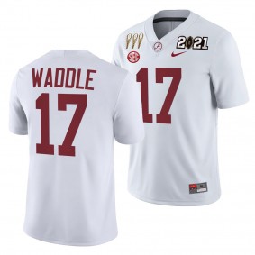 Jaylen Waddle Alabama Crimson Tide 3X CFP National Championship Jersey White Winner