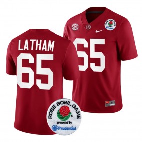 Alabama Crimson Tide 2024 Rose Bowl JC Latham #65 Crimson Men's College Football Playoff Jersey