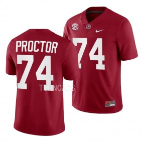 Kadyn Proctor Alabama Crimson Tide #74 Crimson Jersey College Football Men's Class of 2023 Uniform