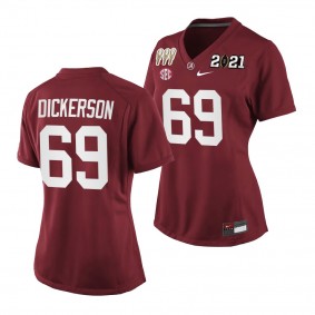 Landon Dickerson Alabama Crimson Tide 3X CFP National Championship Women Jersey Crimson Special Edition