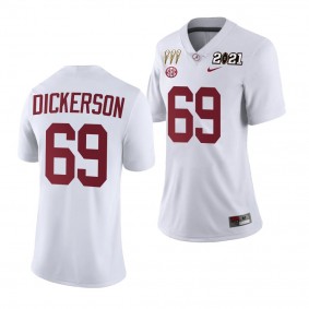 Landon Dickerson Alabama Crimson Tide 3X CFP National Championship Women's Jersey White Limited