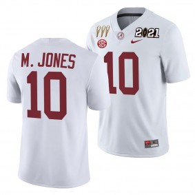 Mac Jones Alabama Crimson Tide 3X CFP National Championship Jersey White Winner