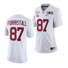 Miller Forristall Alabama Crimson Tide 3X CFP National Championship Women's Jersey White Limited