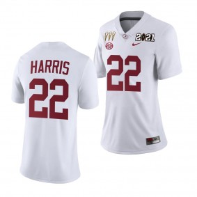 Najee Harris Alabama Crimson Tide 3X CFP National Championship Women's Jersey White Limited