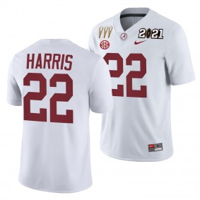 Najee Harris Alabama Crimson Tide 3X CFP National Championship Jersey White Winner