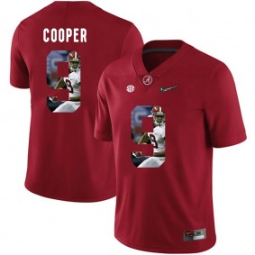 Alabama Crimson Tide Football #9 Red Player Portrait College Amari Cooper Jersey