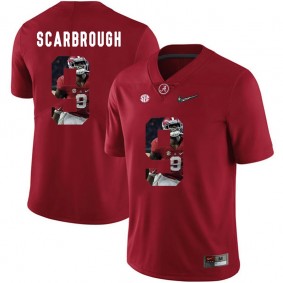 Alabama Crimson Tide Football #9 Red Player Portrait College Bo Scarbrough Jersey