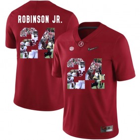 Alabama Crimson Tide Football #24 Red Player Portrait College Brian Robinson Jr. Jersey