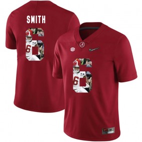 Alabama Crimson Tide Football #6 Red Player Portrait College DeVonta Smith Jersey