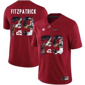 Alabama Crimson Tide Football #29 Red Player Portrait College Minkah Fitzpatrick Jersey