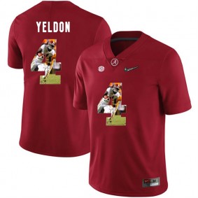 Alabama Crimson Tide Football #4 Red Player Portrait College T.J. Yeldon Jersey