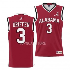 Alabama Crimson Tide Rylan Griffen College Basketball Jersey Youth Crimson