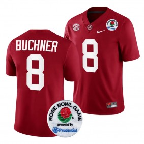 Alabama Crimson Tide 2024 Rose Bowl Tyler Buchner #8 Crimson Men's College Football Playoff Jersey